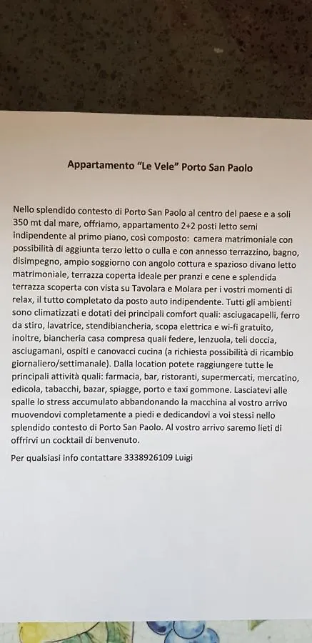 Appartamento Le Vele Porto San Paolo